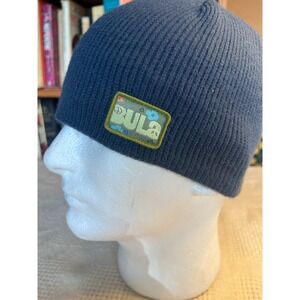 BULA Beanie Hat Navy Blue Knit Patch Logo Winter‎ Warm Ski Snowboard